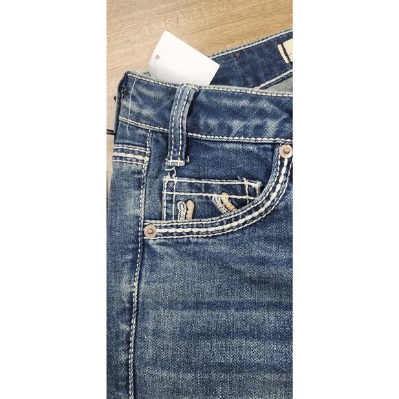 NWT Rock & Roll Denim Jeans Boot Cut Sz 36 x 32 Horse embroidery on pocket - Picture 6 of 8